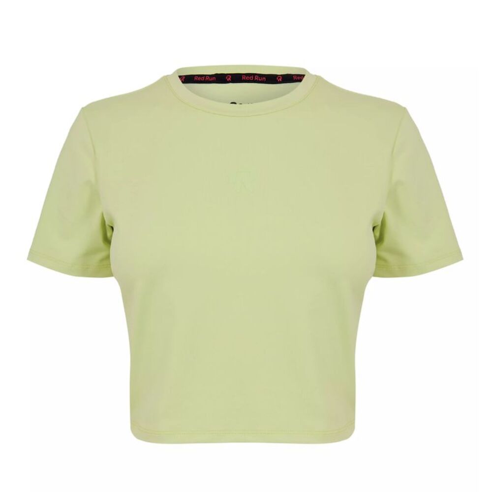 Red Run Womens/Ladies Plain Cropped T-Shirt / Orange
